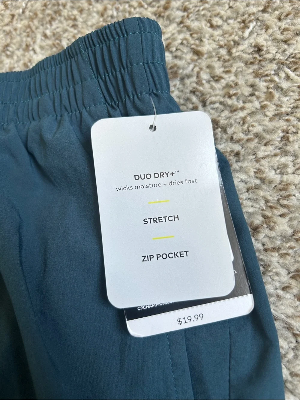 NWT Champion Men’s Running Shorts Juniper Blue Aqua Athletic Activewear Stretch
